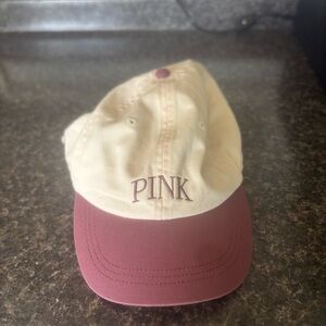 PINK Victoria's Secret Kids Cap - Cream and Burgundy